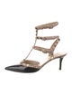 Valentino Rockstud Accents Patent Leather T-Strap Pumps