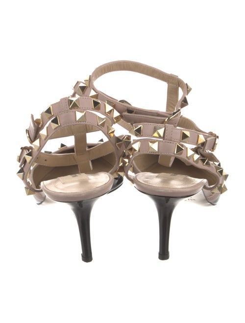 Valentino Rockstud Accents Patent Leather T-Strap Pumps