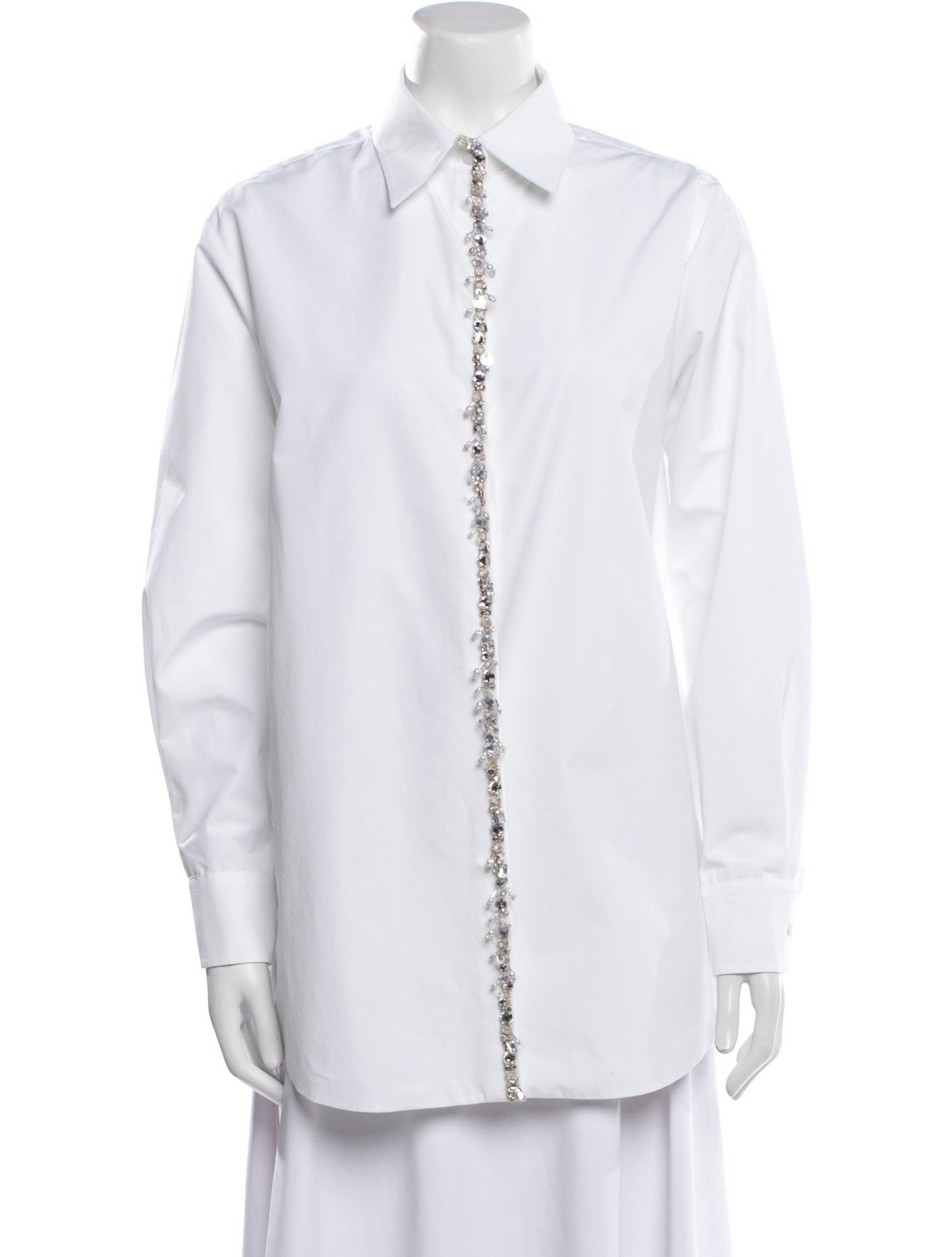 Valentino Long Sleeve Button-Up Top