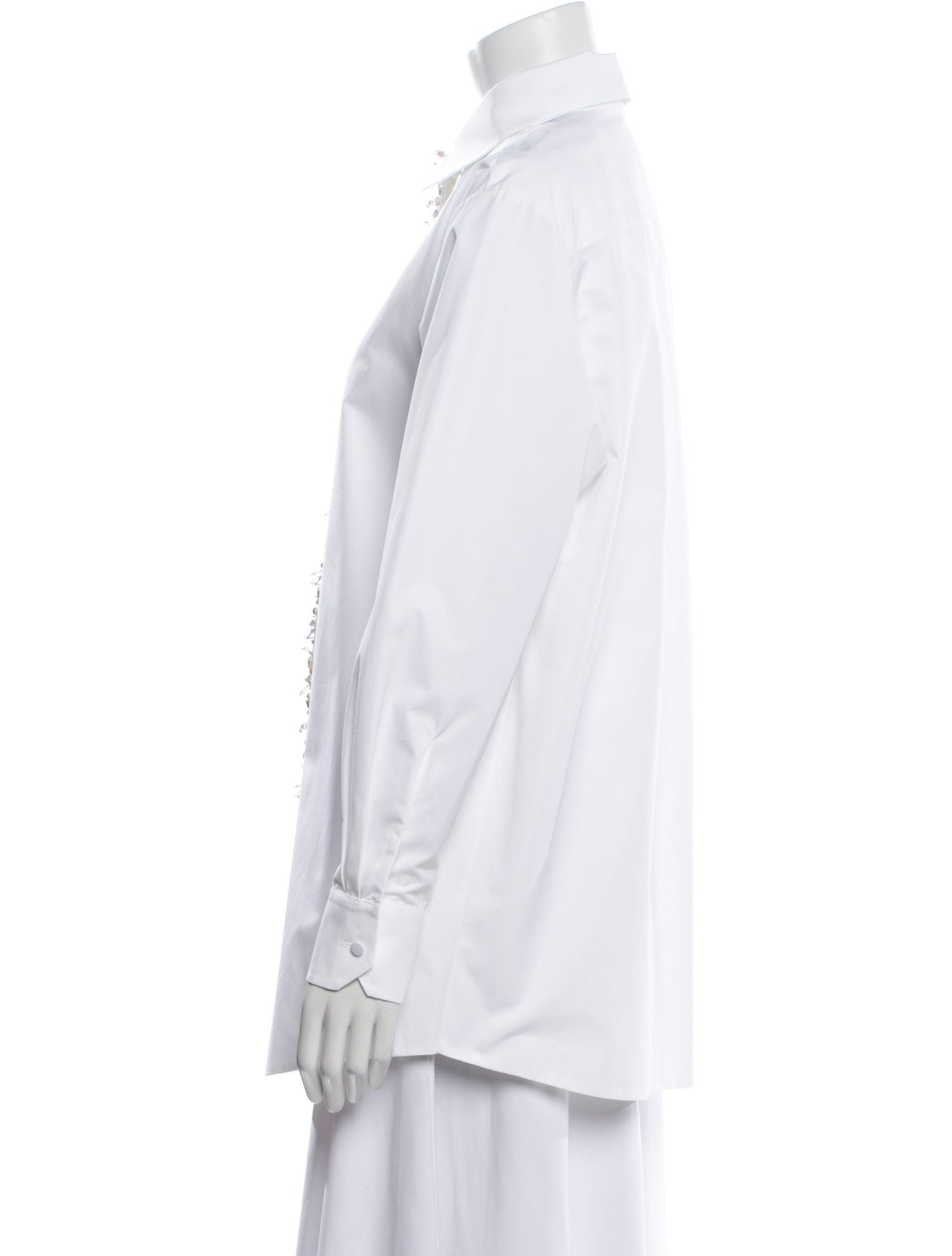 Valentino Long Sleeve Button-Up Top