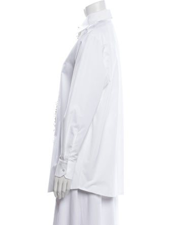 Valentino Long Sleeve Button-Up Top