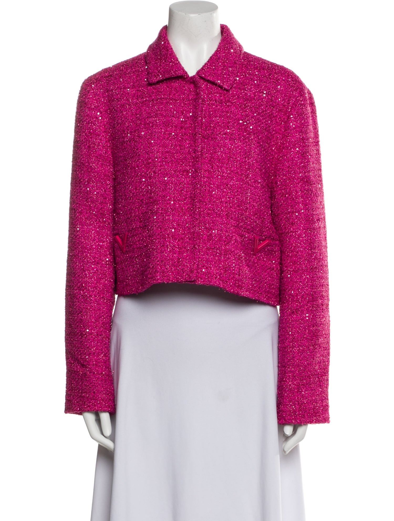 Valentino Tweed Pattern Jacket