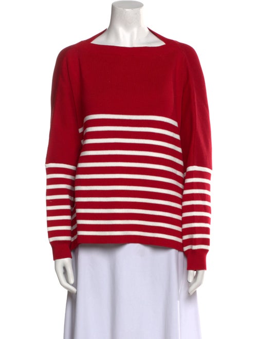 Valentino Striped Bateau Neckline Top