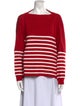 Valentino Striped Bateau Neckline Top