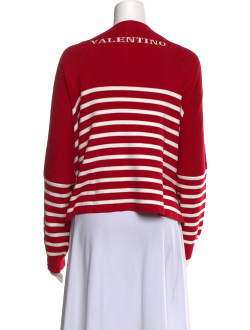 Valentino Striped Bateau Neckline Top