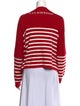 Valentino Striped Bateau Neckline Top