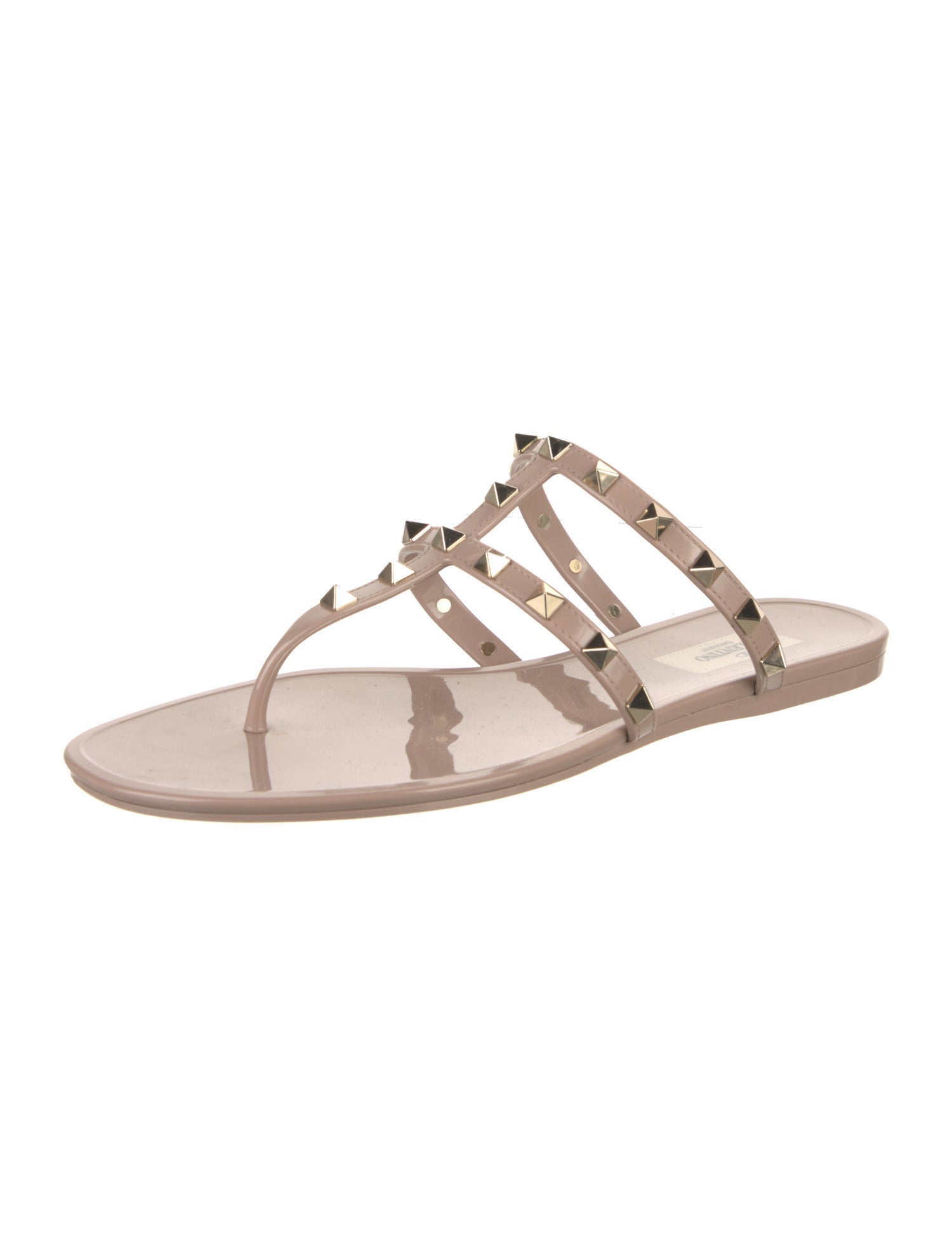 Valentino Rockstud Accents Rubber Slides