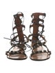 Valentino Rockstud Accents Leather Gladiator Sandals