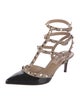 Valentino Rockstud Accents Patent Leather Slingback Pumps