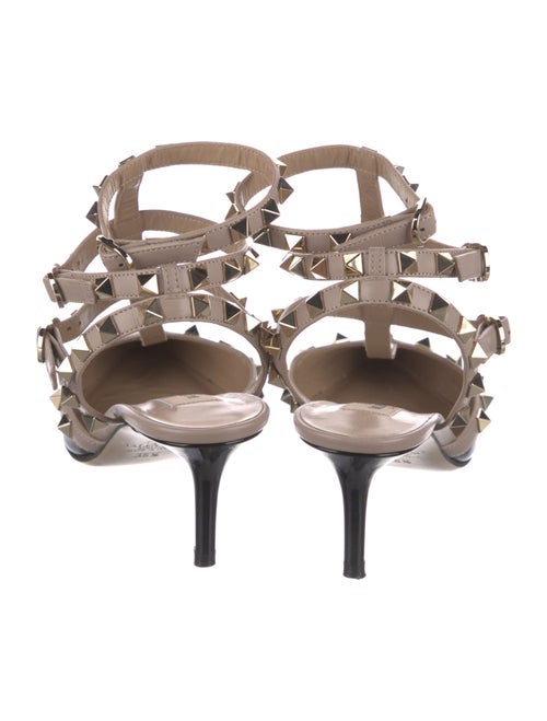 Valentino Rockstud Accents Patent Leather Slingback Pumps