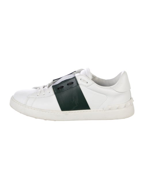 Valentino Rockstud Accents Leather Sneakers