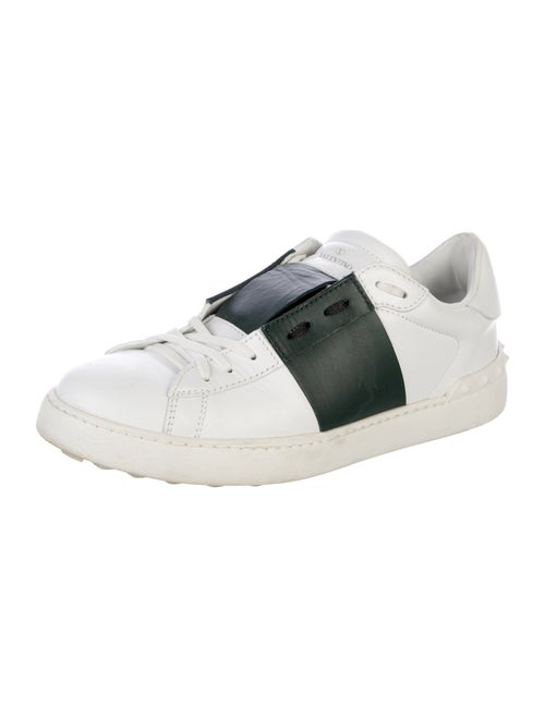 Valentino Rockstud Accents Leather Sneakers
