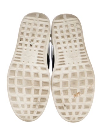 Valentino Rockstud Accents Leather Sneakers