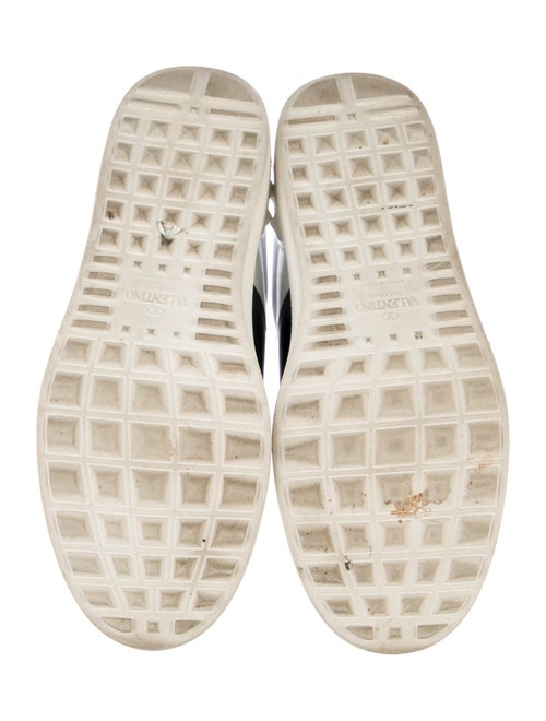 Valentino Rockstud Accents Leather Sneakers