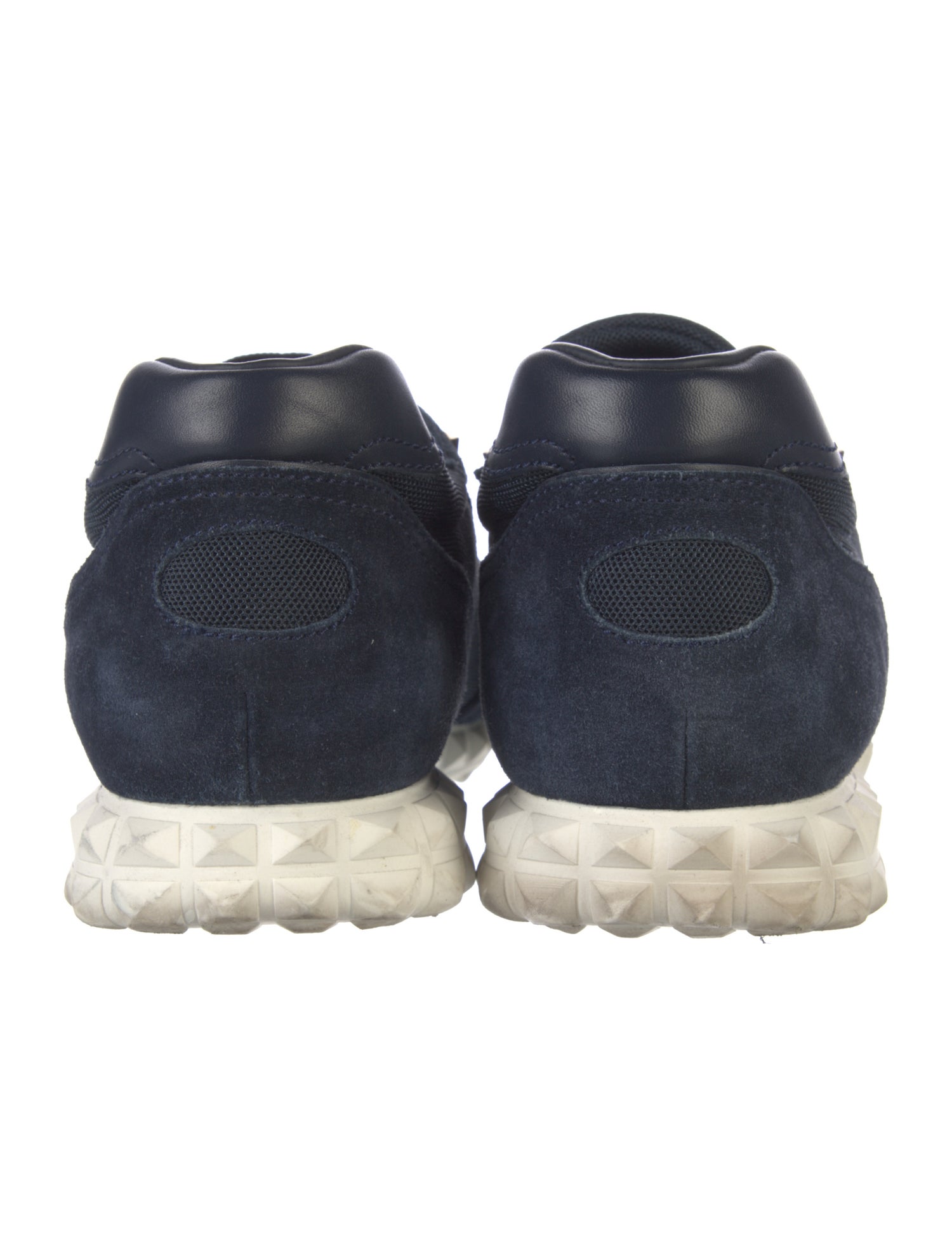 Valentino Rockstud Accents Suede Sneakers