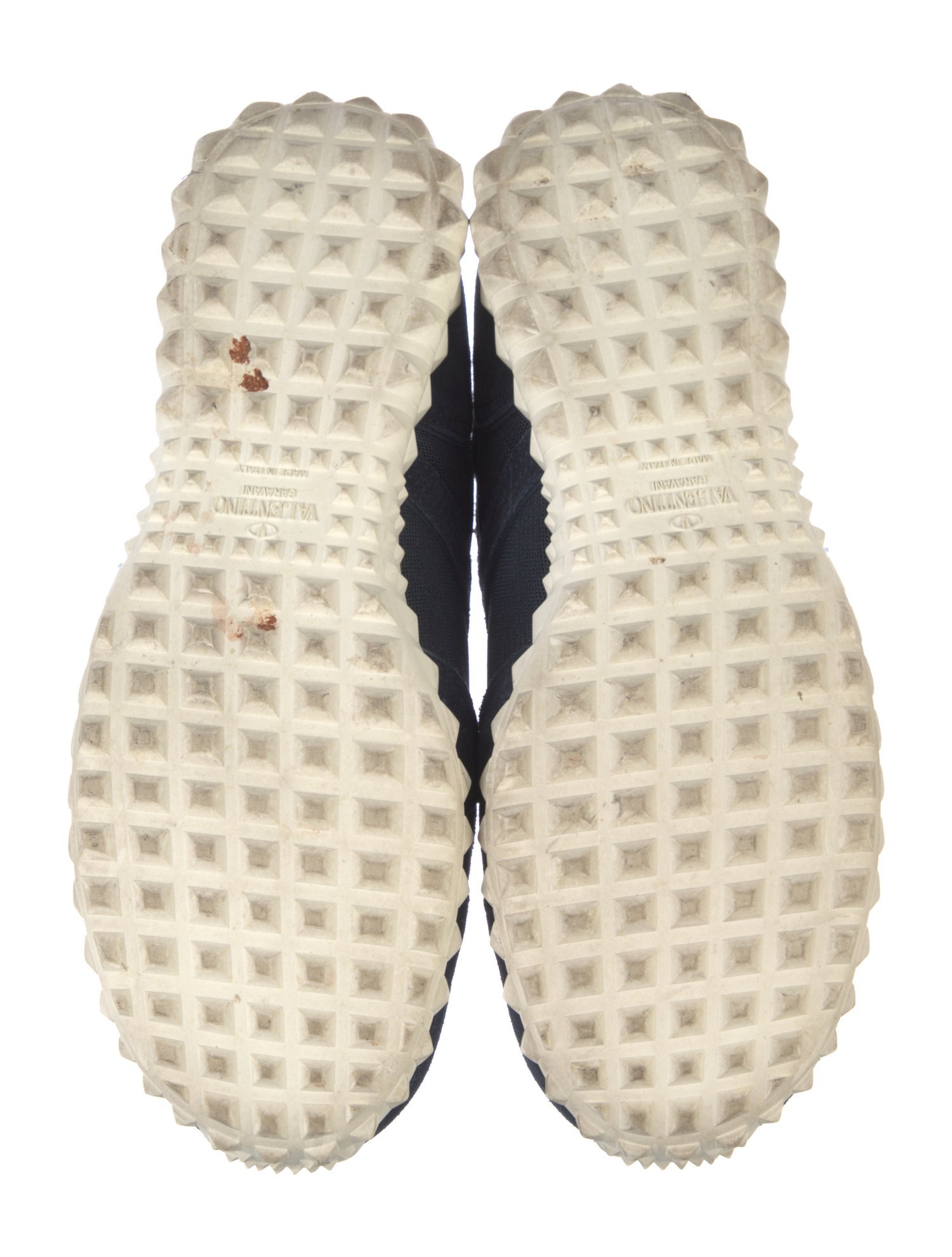 Valentino Rockstud Accents Suede Sneakers