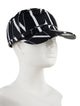 Valentino Men's Black Pattern Printed Nylon Baseball Cap