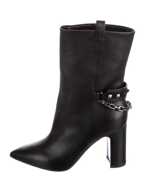Valentino Rockstud Accents Leather Boots