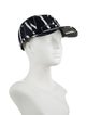 Valentino Mens Black Pattern Printed Nylon Baseball Cap