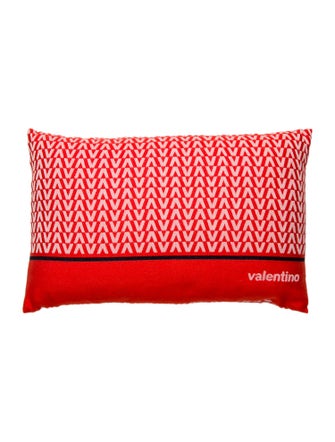 Valentino Jacquard Logo Throw Pillow
