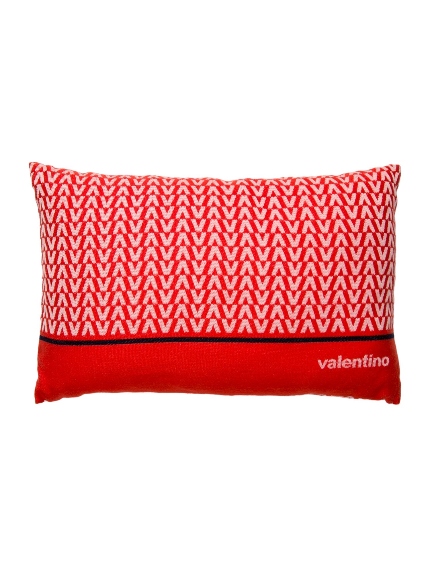 Valentino Jacquard Logo Throw Pillow