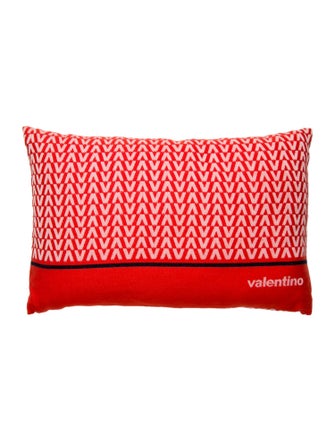 Valentino Jacquard Logo Throw Pillow