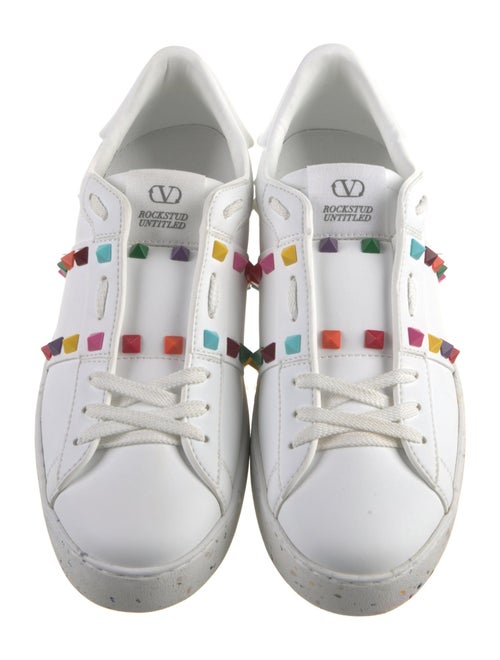 Valentino Leather Studded Accents Sneakers