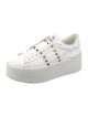 Valentino Leather Studded Accents Sneakers