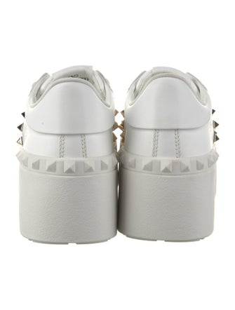 Valentino Leather Studded Accents Sneakers