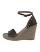 Valentino Leather Studded Accents Espadrilles