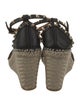 Valentino Leather Studded Accents Espadrilles