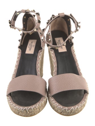 Valentino Leather Printed Espadrilles