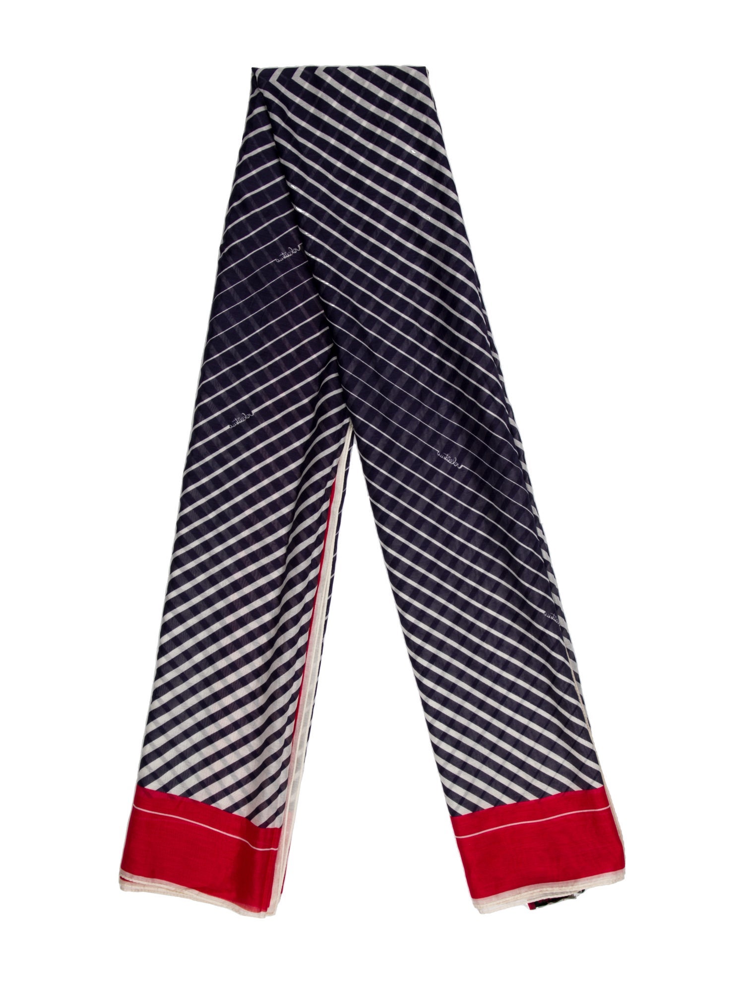 Valentino Silk Striped Scarf