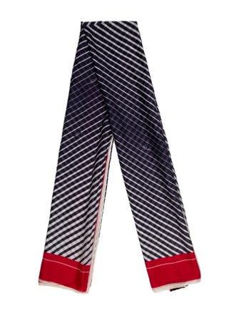 Valentino Silk Striped Scarf