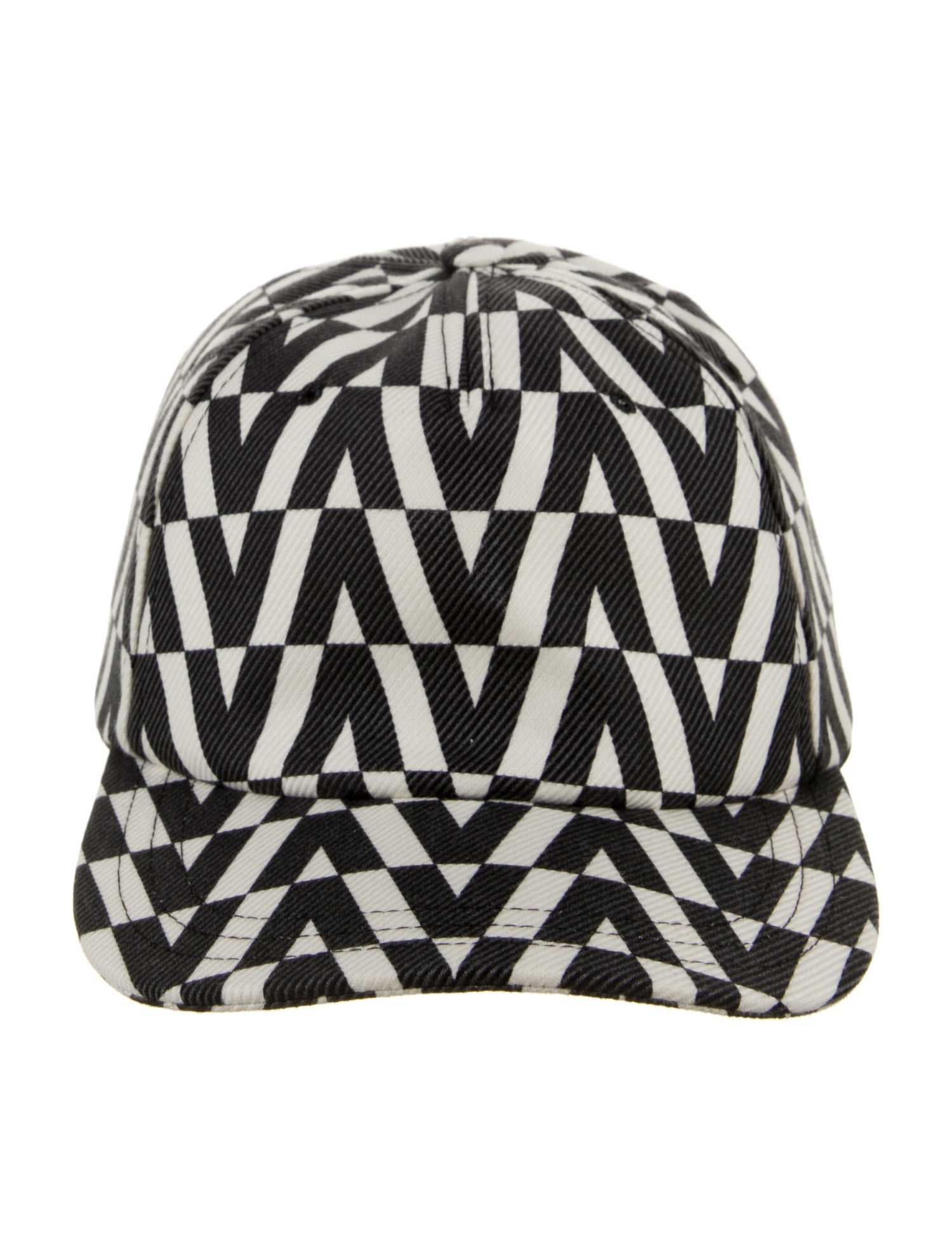 Valentino Black Pattern Printed Cotton Baseball Cap