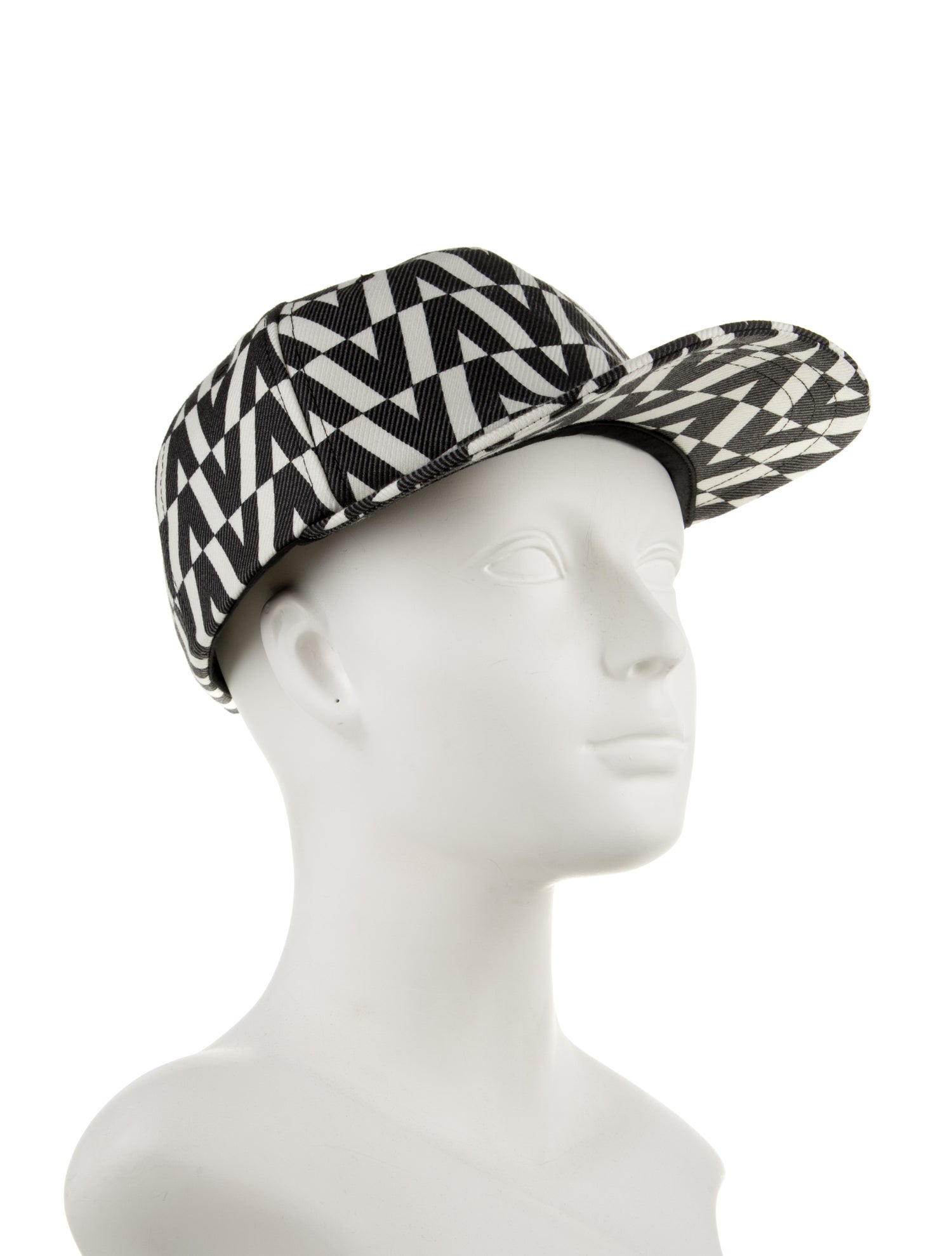 Valentino Black Pattern Printed Cotton Baseball Cap