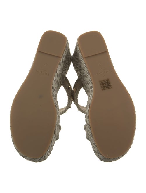 Valentino Satin Studded Accents Espadrilles