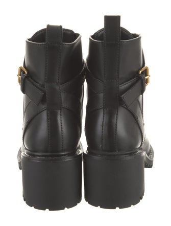 Valentino Leather Combat Boots