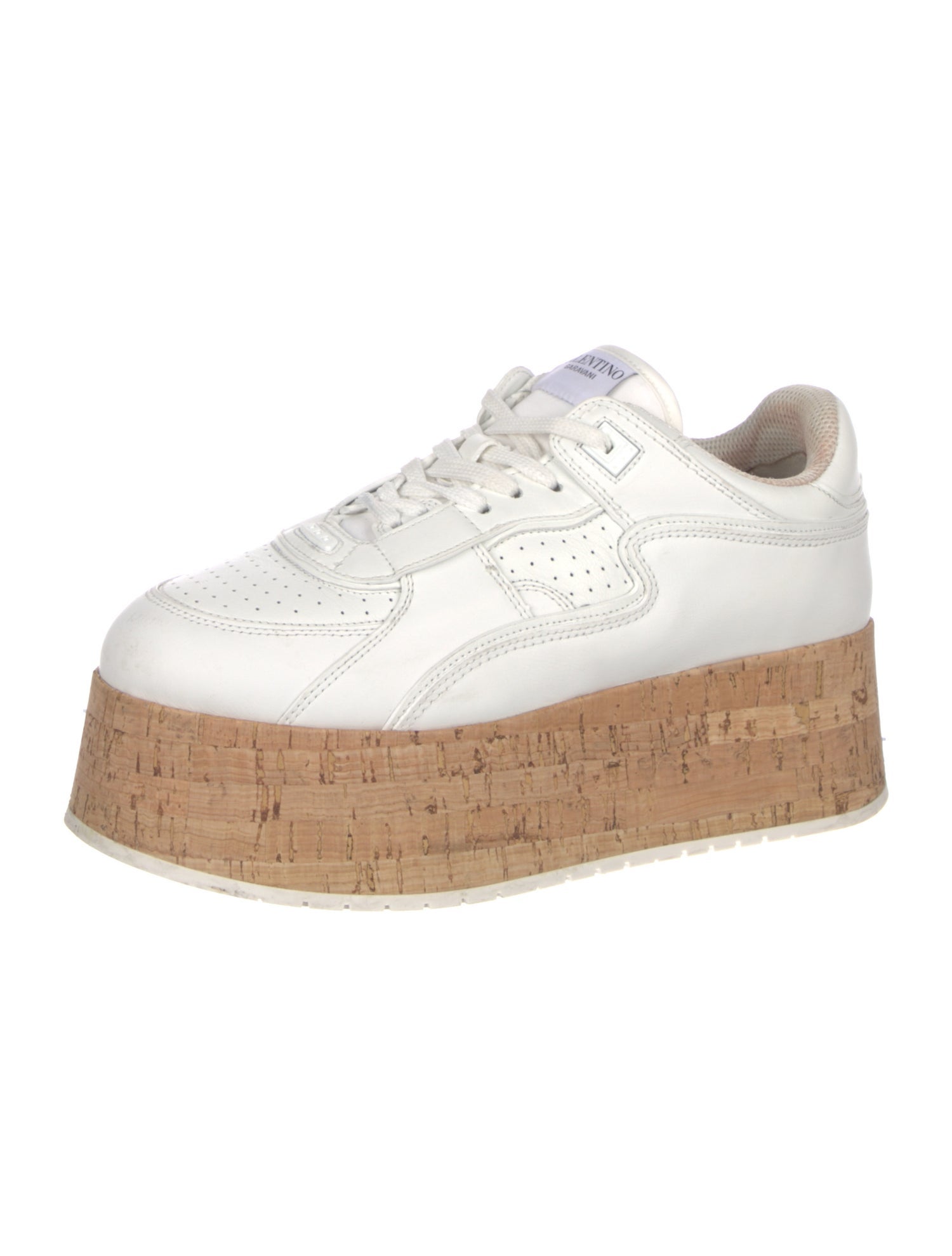 Valentino Leather Espadrille Sneakers