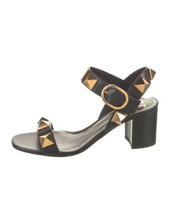 Valentino Rockstud Accents Leather Sandals