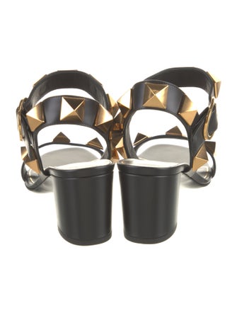 Valentino Rockstud Accents Leather Sandals