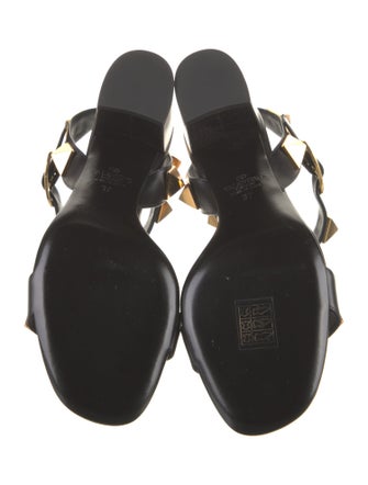 Valentino Rockstud Accents Leather Sandals