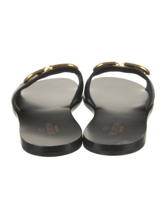 Valentino Leather Printed Slides