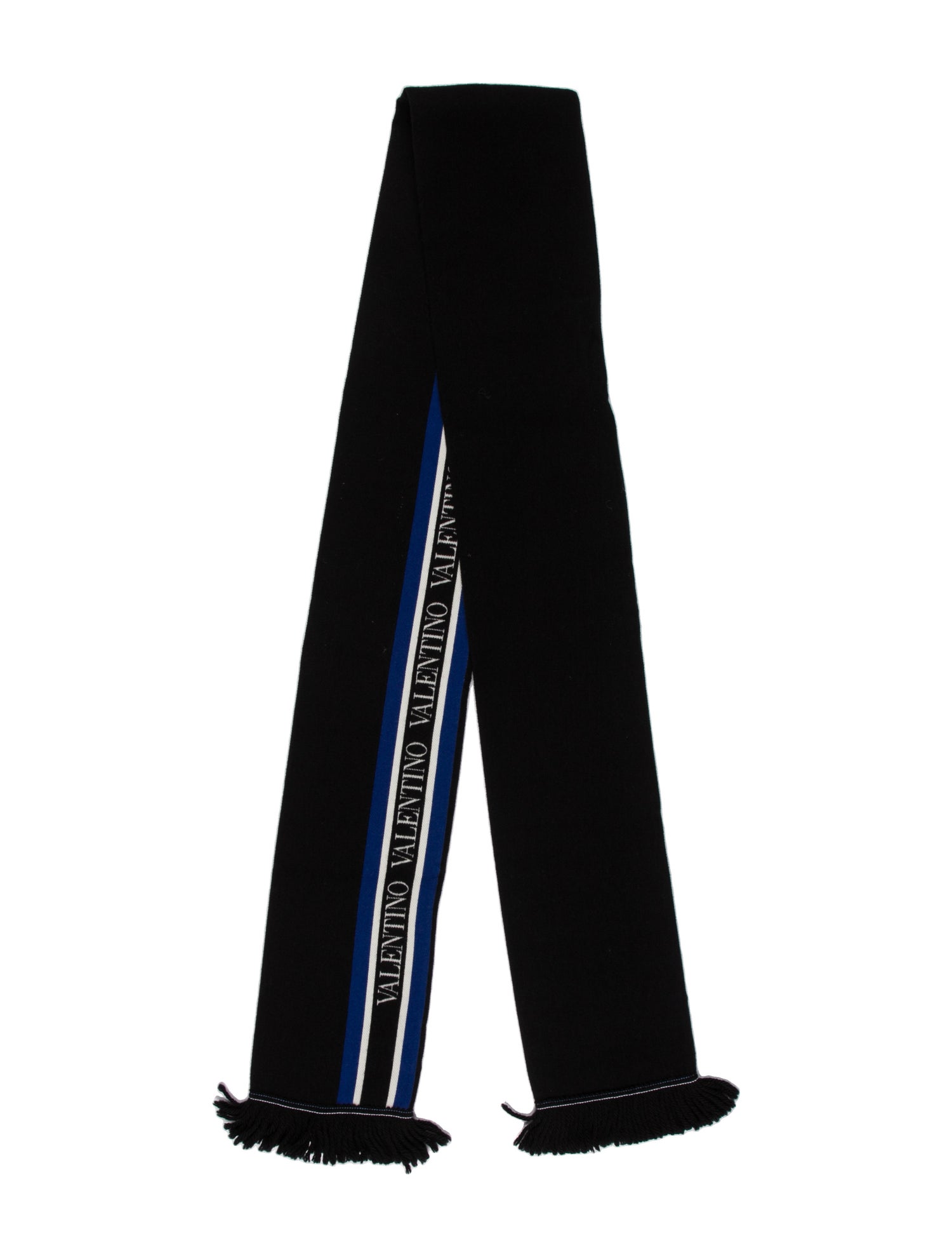 Valentino Wool Striped Scarf