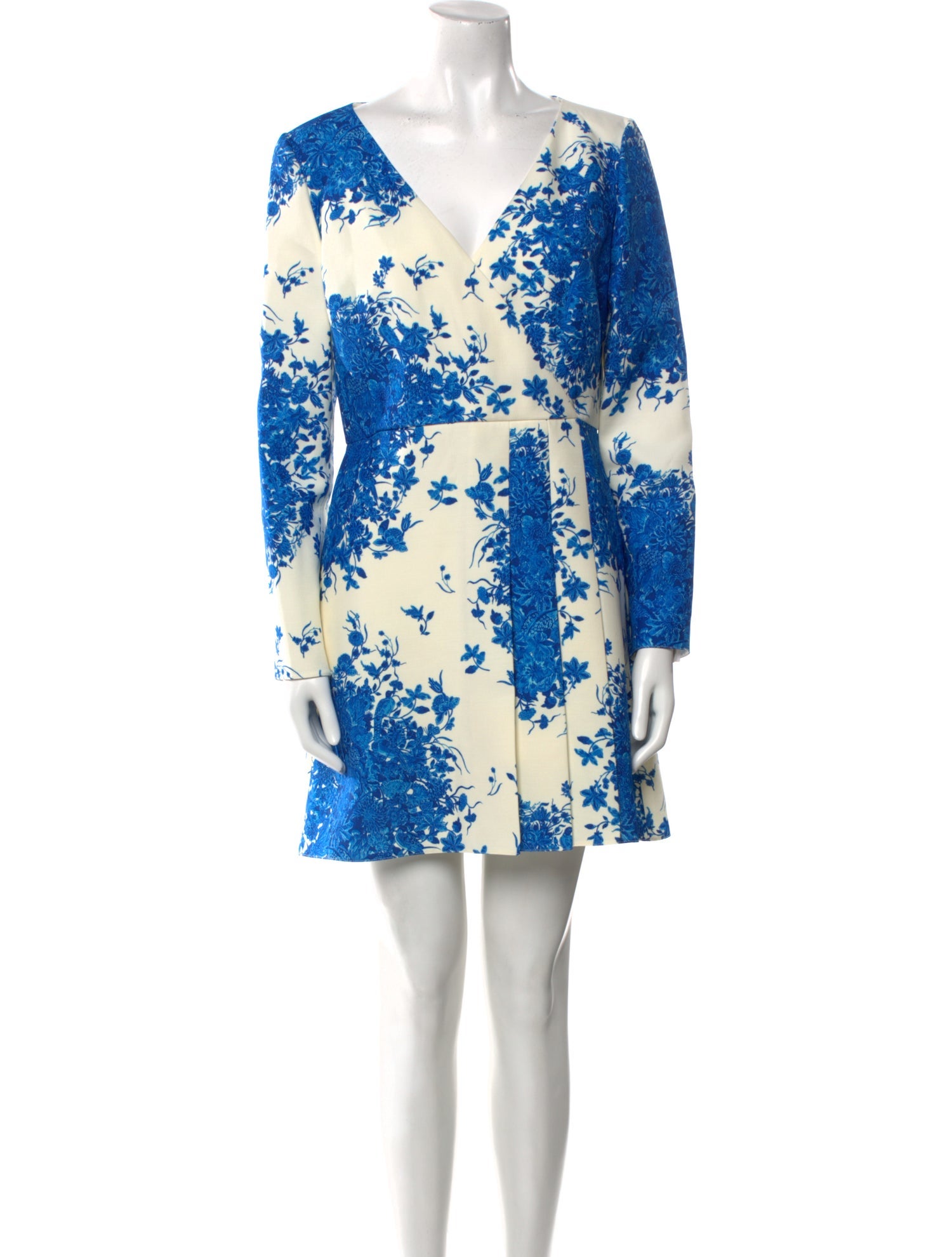 valentino blue and white dress Virgin Wool Mini Dress w/ Tags