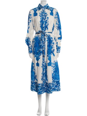 Valentino Printed Long Dress