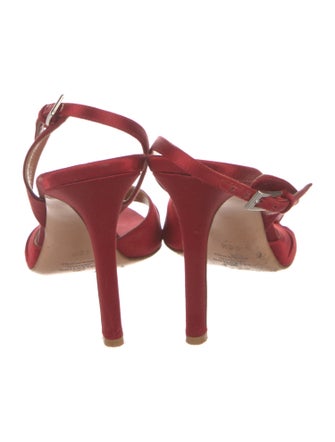 Valentino Satin Bow Accents Slingback Sandals