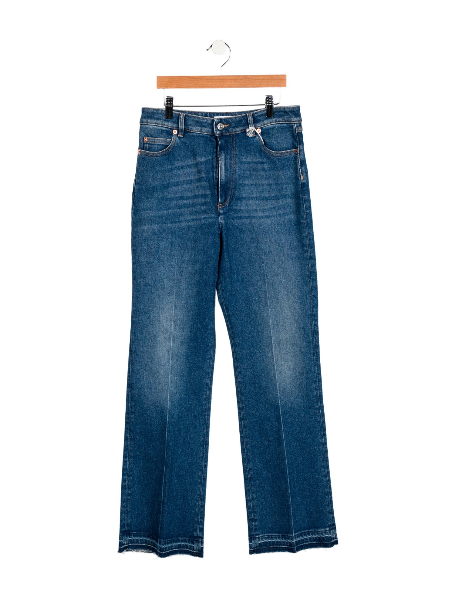 Valentino Mid-Rise Wide Leg Jeans