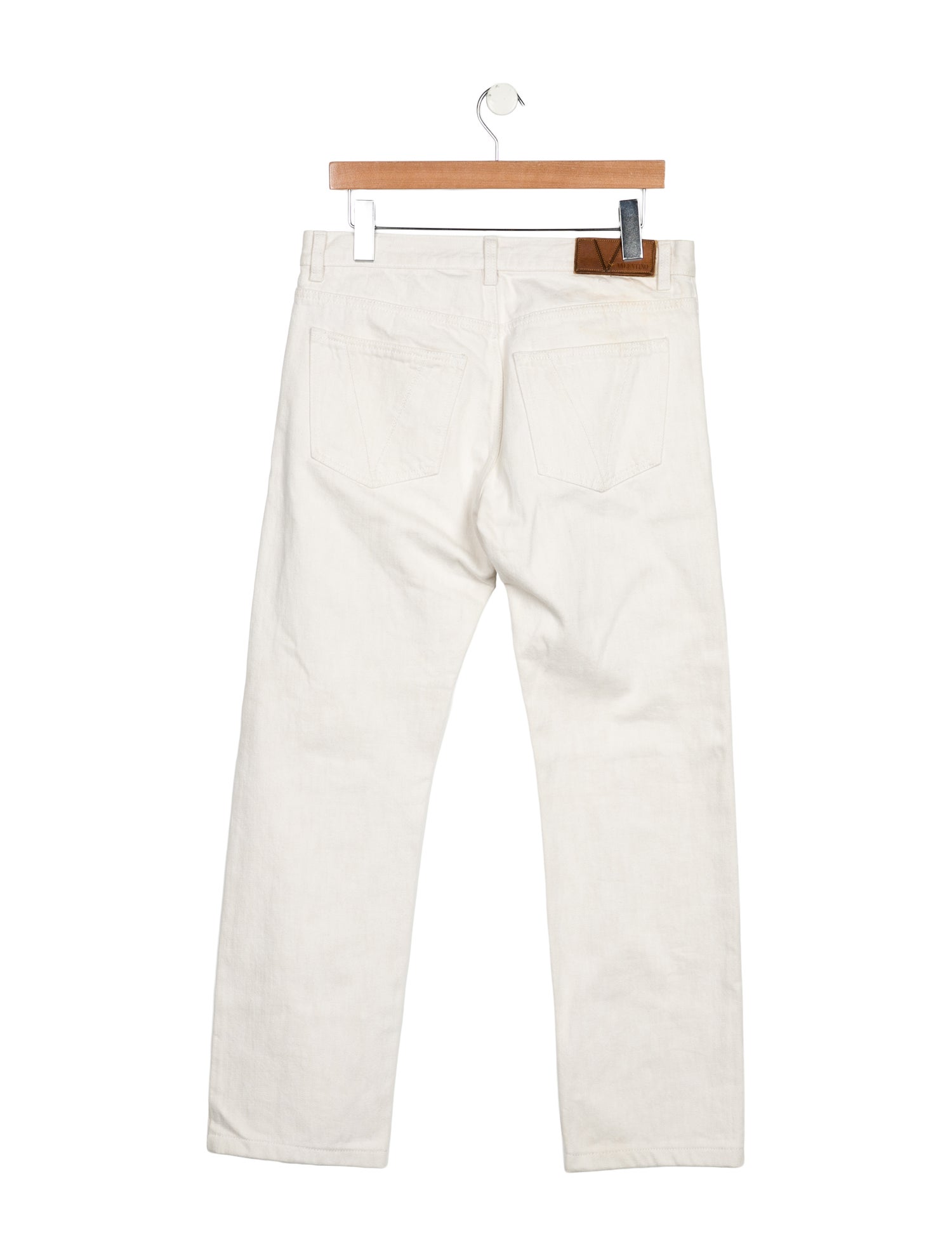 Valentino Rockstud Accents Straight-Leg Jeans