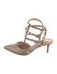 Valentino Rockstud Accents Leather T-Strap Pumps